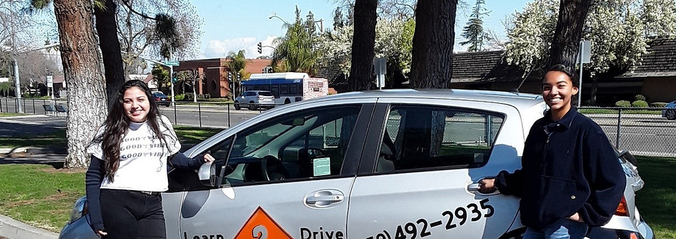 The Learn 2 Drive car, signwritten with the school name and phone number
