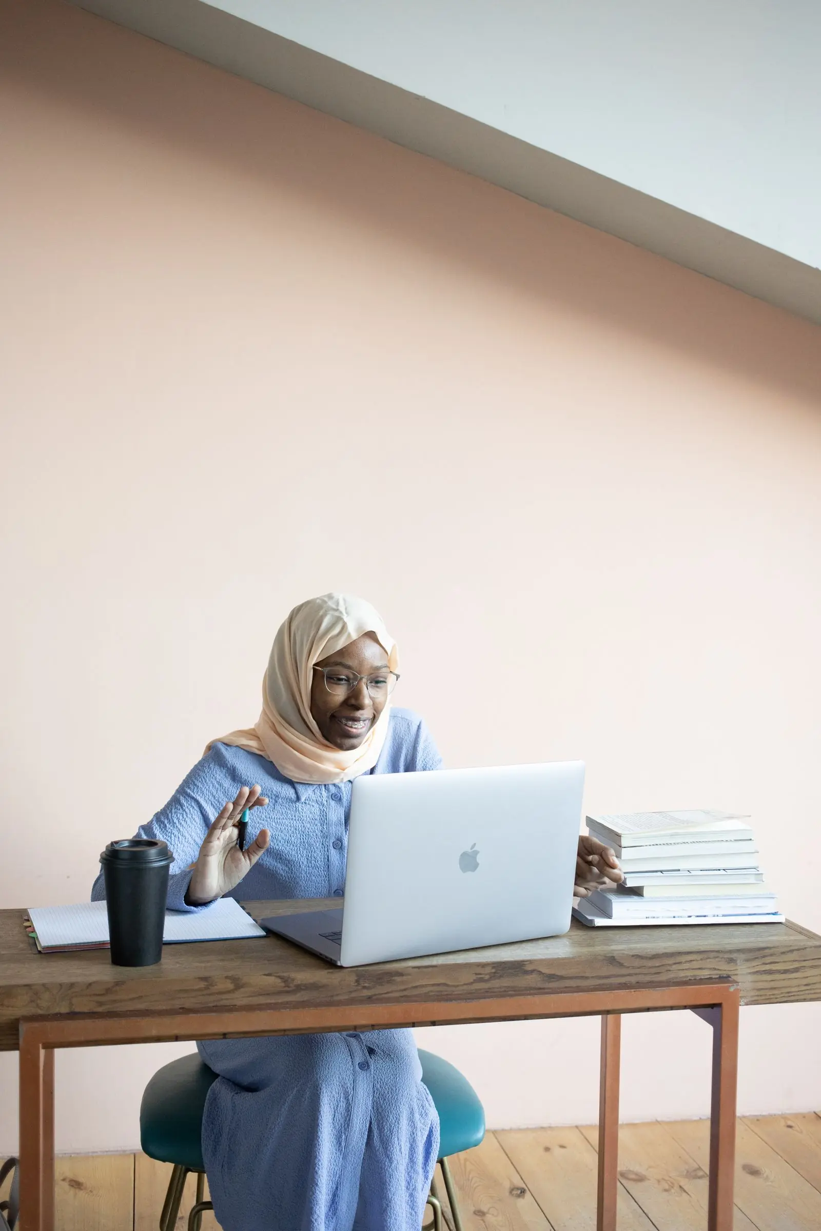 An adult learner working through online safety training