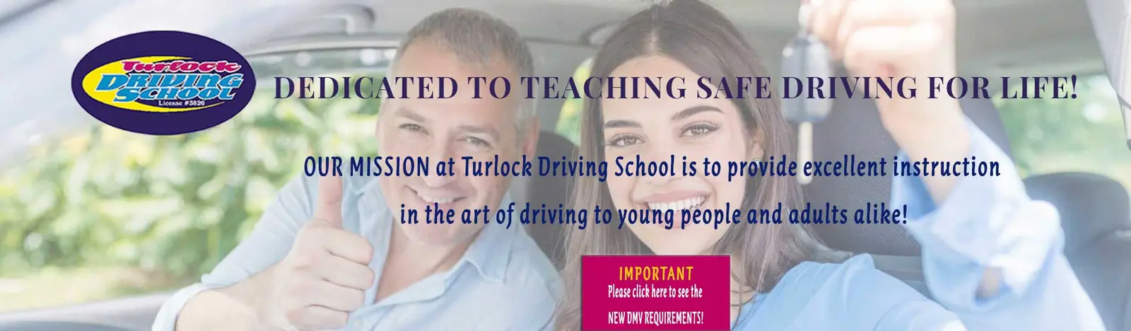 A Turlock Driving School instructor coaching a student in the driver’s seat